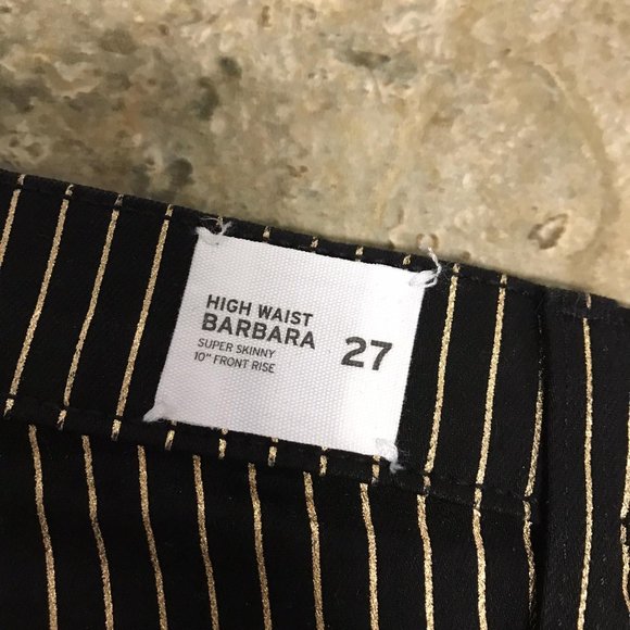 NWT HUDSON Jean gold strip Barbara Denim Pant SLIM - Picture 8 of 9